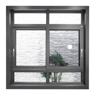 China Alucasa Large Screen Windows Wall Folding Glass Aluminum Sliding Window With Security Locks for sale