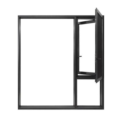 China Folding Large Screen Alucasa Aluminum Lock Thermal Break Window Double Glazed OEM Windows for sale