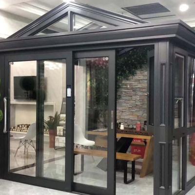 China Modern Aluminum Glass House Alucasa Tempered Winter Garden Enclosure Pools Container Sunroom for sale