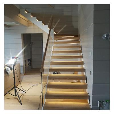 China Modern Alucasa Indoor Staircase Modern Wooden Floating Cantilever Interior Stairs for sale