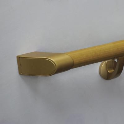 China Modern Natural Material Wood Color Balustrade Luxury Hospital Corridor Grab Bar for sale