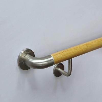 China Modern Bamboo Railing Hospital Wall Mounted Corridor Handrail For Elderly for sale