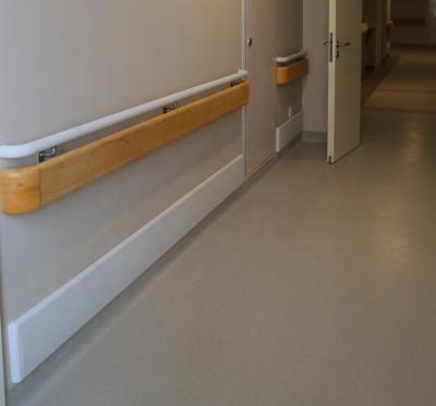 China Modern 150mm Width PVC Hospital Corridor Railing For Elderly Anti--Collision PVC Wall Guard for sale