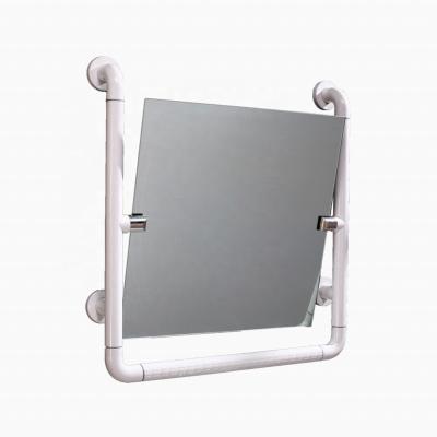 China Modern Adjustable Wall Mount Bathroom Mirror With Handicap Grab Bar for sale