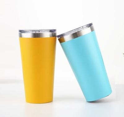 China 16oz Stainless Steel PORTABLE Double Wall Insulated Vacuum Tumbler Coffee Mug Water Cup Reusable Wine Whiskey Drink Mug for sale