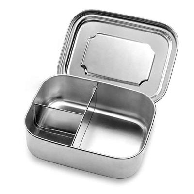 China Heatable Metal Lunch Box Stainless Steel , Stainless Steel Lunch Box With Compartment for sale