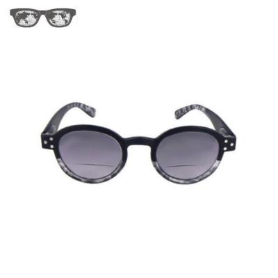 China Retro Fashion Sunglasses Novelty Tortoiseshell Pattern Round Frame Colorful Bifocal Sunglasses for sale