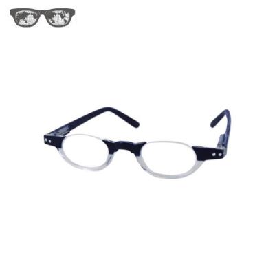 China Popular PC Rim Design Granny Tiny Half Round Reading Glasses for sale