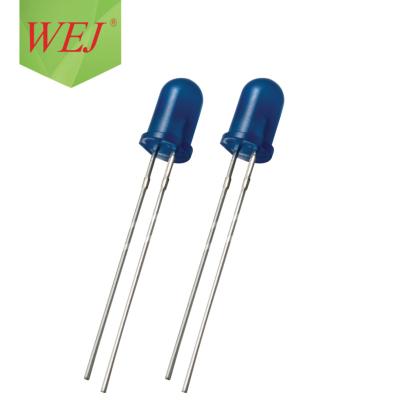 China Lighting Free Samples 5mm Led Round 2.0-2.5v Head 1000-3000mcd Blue Light Dip Led for sale