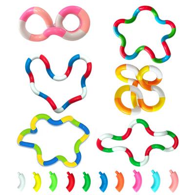 China Hot Selling Multicolor Finger Twisted Coil Twisted Coil Decompression Toy Decompression Plush Toy for sale