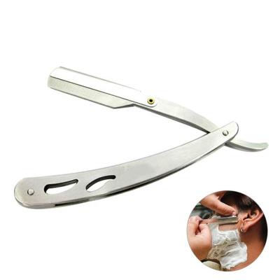 China Single Blade Rangale Edge Straight Razors, Barber Salon Straight Cut Throat Shaving Razor, Silver/Gold Safety Manual Men's Razor for sale