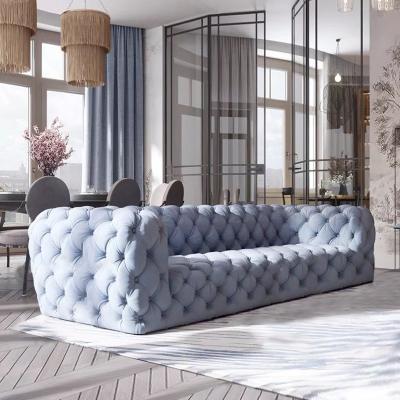 China Italian luxury ornate style light frosted cowhide leather villa living room sofa sofa postmodern minimalist combination for sale