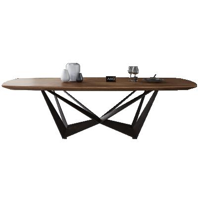 China Nordic modern simple rectangular dining table extendable dining table designer restaurant and chair combination personality table for sale