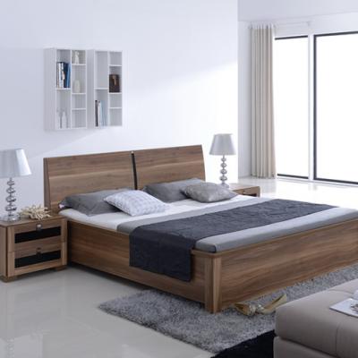 China Modern design luxury extendable bedroom bed furniture set was made from E1 MDF board with high gloss jet printing for sale