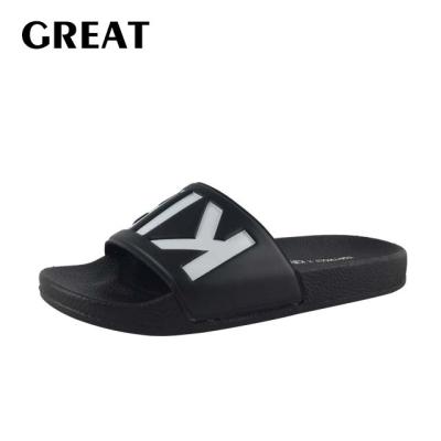 China Large Custom Made Lightweight Custom Printed Black Slippers Women Bathroom Slippers Shoes Slippers for sale