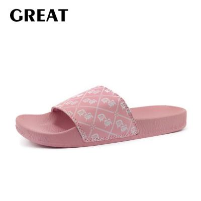 China Greatshoe Lightweight Custom Printed Slipper, Summer Sandal Slipper Pink Women Slipper for sale