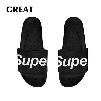 China Greatshoe Lightweight High Quality Custom Color PU Flat Slippers For Bathroom for sale