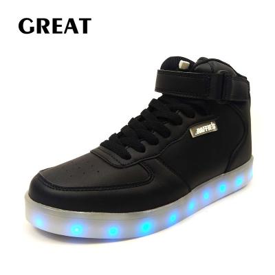 China Fashion\Comfortable\Durable\Breathable High Top Breathable\Lighted Greatshoe LED Sneakers Light Led Shoes For Kid for sale