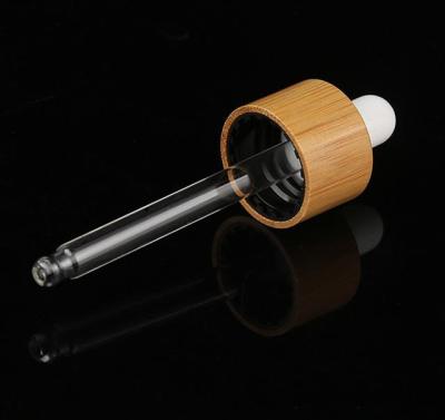 China Non Spill 18/410 Natural Eco Friendly Bamboo Oil Dropper Cap Oil Dispenser Lid for sale