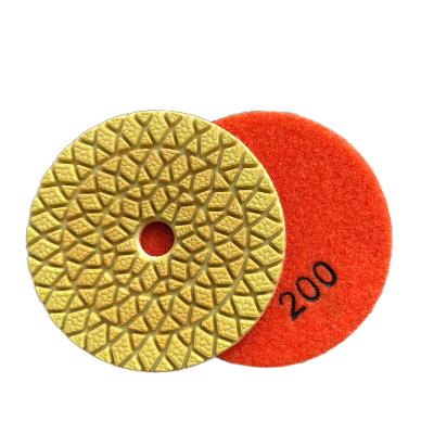 China Granite Marble Quartz 4 Inch Diamond Hand Polishing Pad For Marble Stone for sale