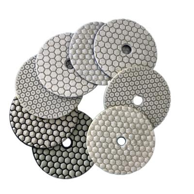 China 4inch Diamond Dry Polishing Pads Grinding Stone Dry Polishing Plate For Quartz Marble Granite for sale