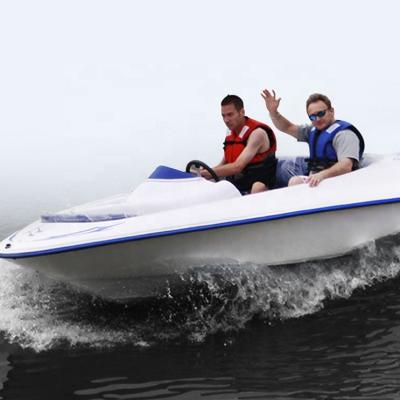 China Approved Fiberglass Hison Fiberglass Boats 85km/hour Outboard Powered Speedboat for sale