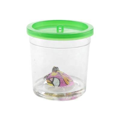 China Viable Clear Plastic Covered Aquarium Betta Cup Jellyfish Cup Wholesale Betta Tank Box Mini Small for sale