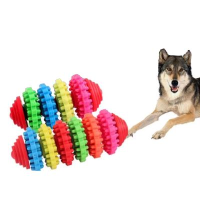 China Viable Pet Training Bite-Resistant Colorful Molar Dog Gear TPR Rubber Toy Teeth Toy for sale