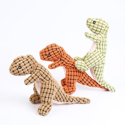 China 2022 New Style Dinosaur Viable Popular Stuffed Animal Dog Squeaky Toy for sale