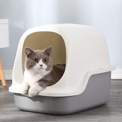 China 2022 Sustainable Newest Design Closed Large Cat Litter Box Toilet for sale