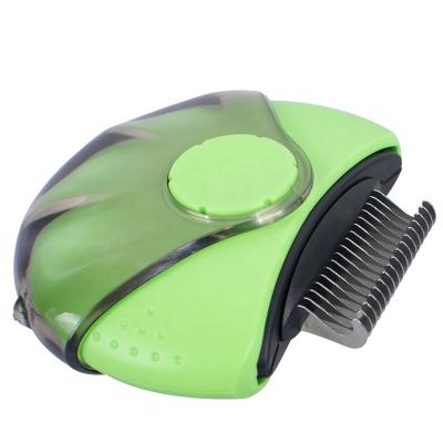 China 2022 Viable New Wholesale OEM 3 in 1 Rotating Pet Comb Flea Dematting Deshedding Comb for sale