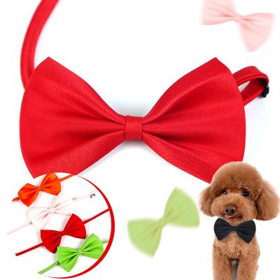 China Viable Neck Bowtie Dog Collar Luxury Dog Bow Tie Cat and Dog Tie Pet Puppy Headdress Pet Bow Tie for sale