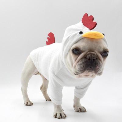 China Viable Pet Supplies Halloween Dog Spout Clothes and Autumn New Rooster Style Dog Sweater with Hood Cute Transformation Dress for sale