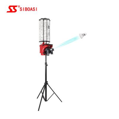 China S2025 smart versatile portable badminton ball shooting machine with remote control for sports club and training camp zu verkaufen