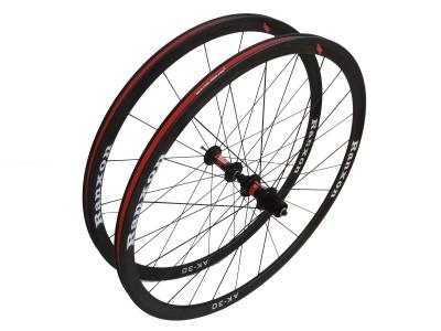 China De rode/Zwarte Tubulaire Cyclocross-Wielen van de Wielen Lichtgewichtfiets 700c Te koop