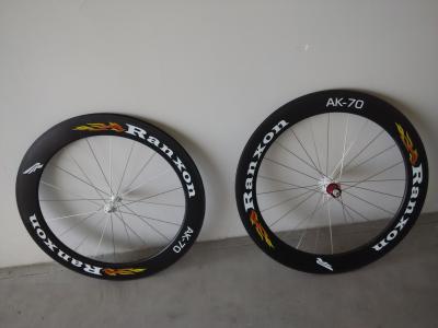 China Professionele 70mm Koolstof Tubulaire Wielen, 24/36 spraken de Wielen van de Wegfiets Te koop