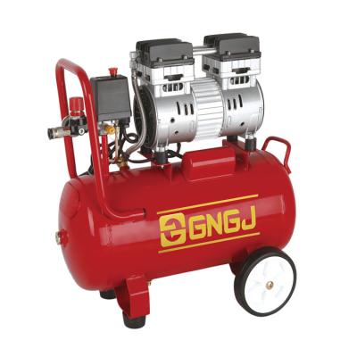 China Portable Silent Tank 24L Oil Free Electric Copper Wire Piston Rings Oil Free Air Compressor for sale