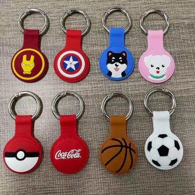 China 2021 New Design Anti-fall Cover Device GPS Tracker Key Chain Holder Silicone Case For Apple Airtag for sale