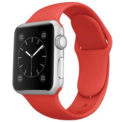 China Custom Water Resistant Classic Wristbands Silicone Watch Band Strap For Apple Watch Iwatch Wristbands for sale