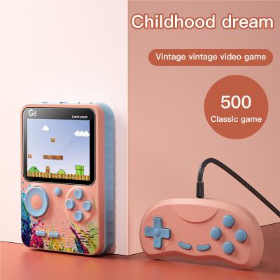 China Game Playing New Style 3.0 Inch 8 Bit Built 500 In 1 Retro Games Console Fc Mini Macaroon Game Player G5 Classic Handheld Game Dual Console for sale