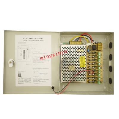 China CCTV Camera 12V5A 9ch Output Multiple 60W Power Supply For CCTV Camera System Metal Box Switching Power Supply for sale