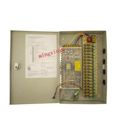 China Aluminum Power Supply 180W 12V15A 18 Channel Power Supply Box For CCTV Camera for sale