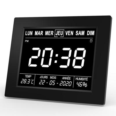 China Memory Loss Radio Desktop Dementia Alarm Clock Day Calendar Electric Electric Digital Clock for Elderly for sale