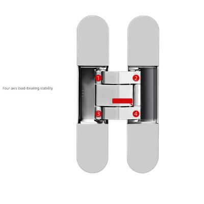 China Modern Cupboard Stainless Steel 140*30mm Parts Easy Installation Mute Buffer Superior Quality Hidden Door Hinges for sale