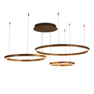 China Lighting 3 Functions Light High Quality Nordic Chandeliers Pendant Light 3 Functions Dinner Table Bathroom Bathroom Ring Gold Pendant Light for sale