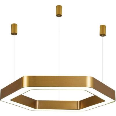 China High Light Efficiency Aluminum Led Simple And Creative Linear Gold Pendant Lamp Lighting High Quality Chandeliers for sale