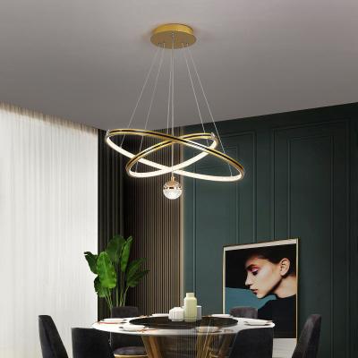 China New Modern Simple And Light Luxury Creative Bar Lamp LED Chandelier Gold Lamp for sale