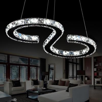 China Decorative Shade Crystal Chandelier Villa Hotel Indoor Art Deco Crystal Hanging Light Modern Creative Home Design LED S for sale