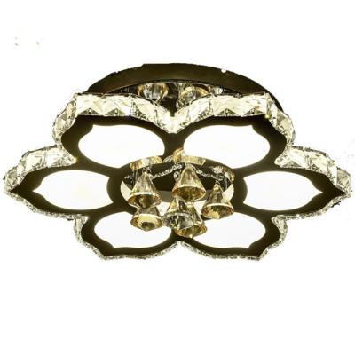 China Modern Simple Crystal Led Ceiling Lamp Living Room Bedroom Headlight Lighting for sale