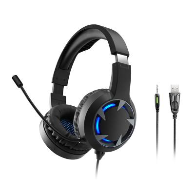 China LED A9 Headset Gaming Headset With Volume Control Stereo Soft Earmuffs MIC Earphone Bass Surround Over The Ear Headset Games for sale